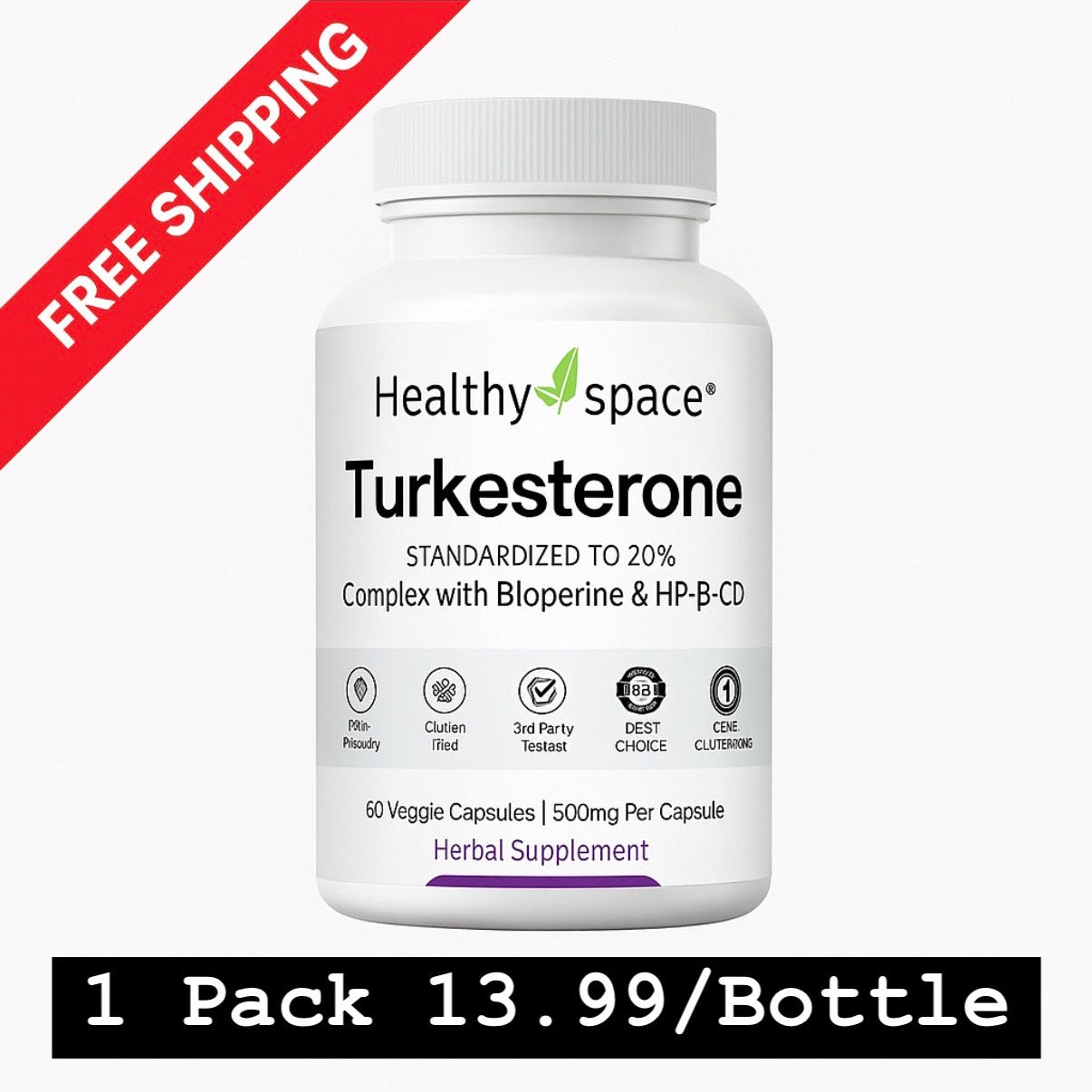 TURKESTERONE SUPPLEMENT 500MG PER SERVING (60 SERVINGS)