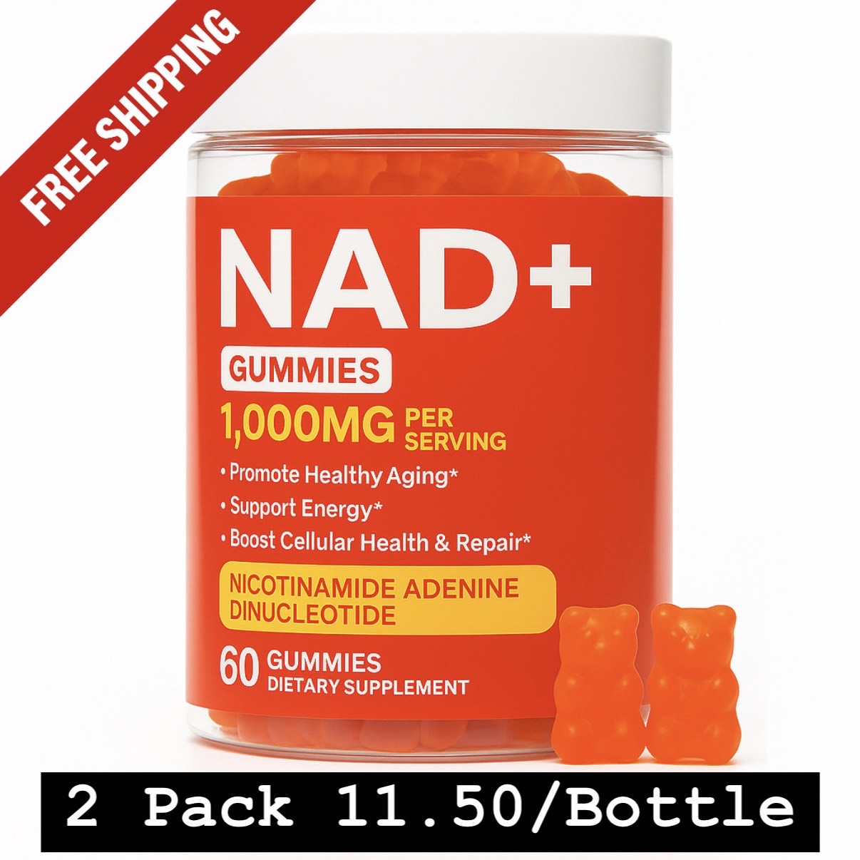 NAD+ GUMMY SUPPLEMENT 1000MG PER SERVING
