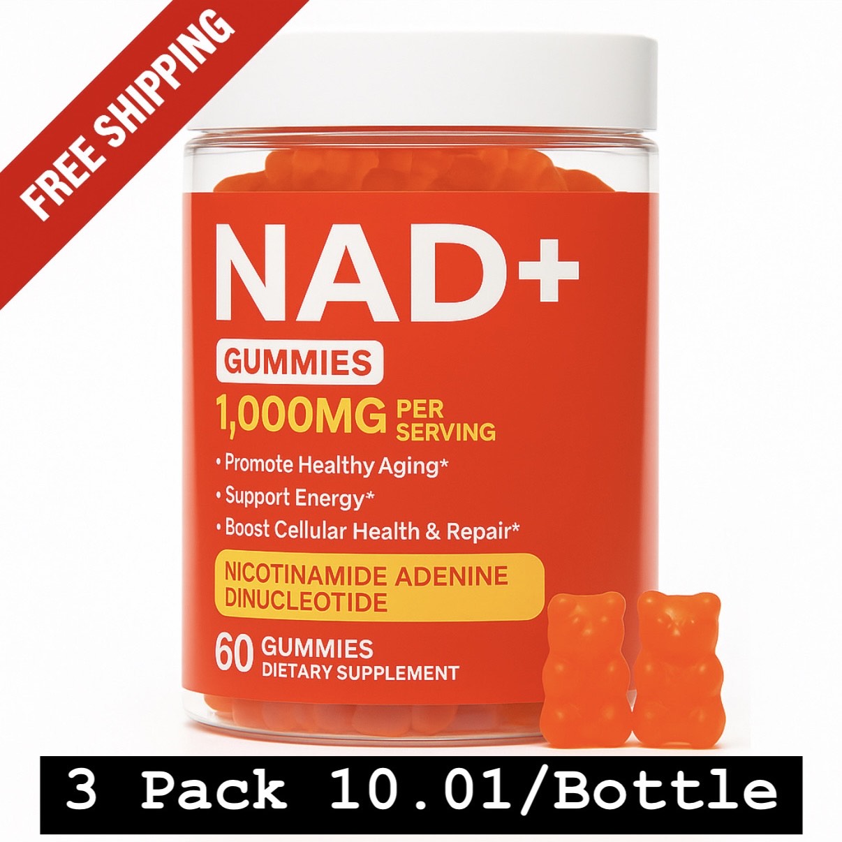 NAD+ GUMMY SUPPLEMENT 1000MG PER SERVING